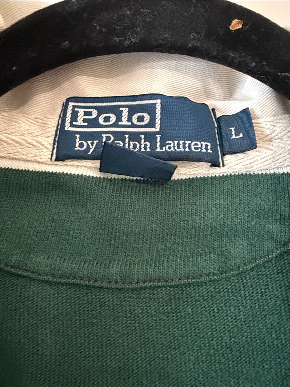 Polo by Ralph Lauren Forest Green Sweatshirt with White Trim - Picture 2 of 6